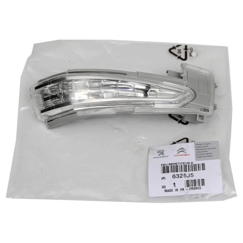 Peugeot 508 2011-2017 Sağ Ayna Sinyali (Yolcu Tarafı) Orijinal | PSA 6325 J5
